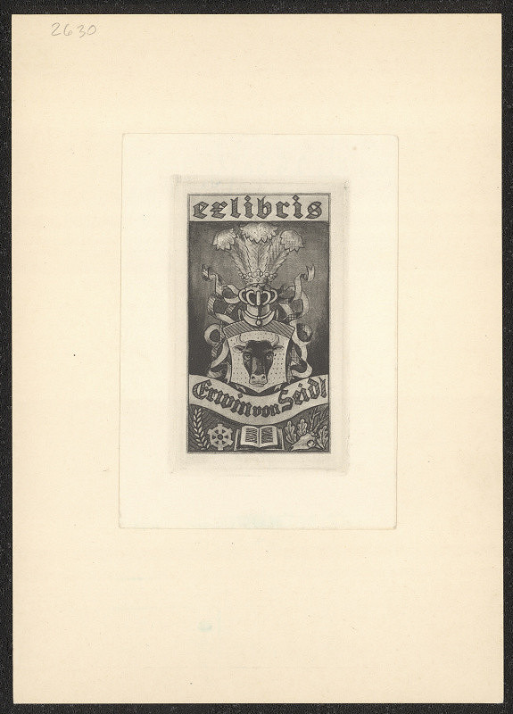 neznámý – Ex libris Erwin von Seidl 