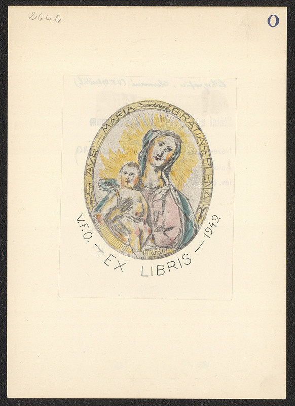V. F. Oplustil – V.F.O. - Ex libris 1949, Ave Maria Gratia Plena 
