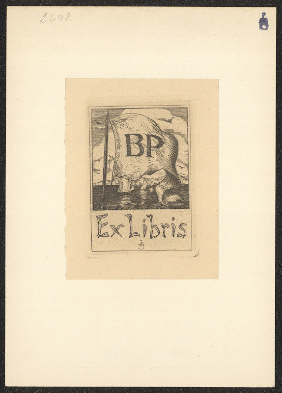 Tavík František Šimon – Ex libris BP (Bedřich Petrlík?) 