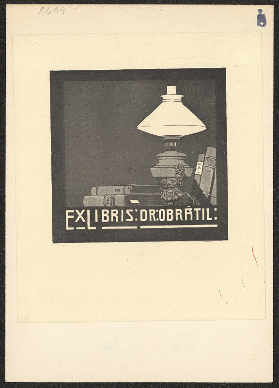 Karel Šimůnek – Ex libris: Dr:Obrátil: 