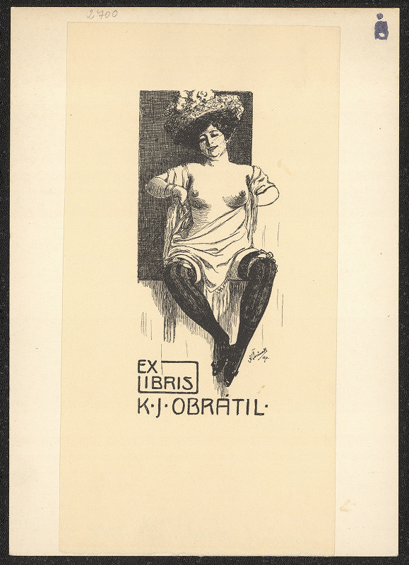 Karel Šimůnek – Ex libris K. J. Obrátil 