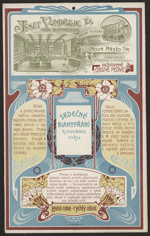 neznámý – Srdečné blahopřání k Novému roku - Josef Vondřejc 