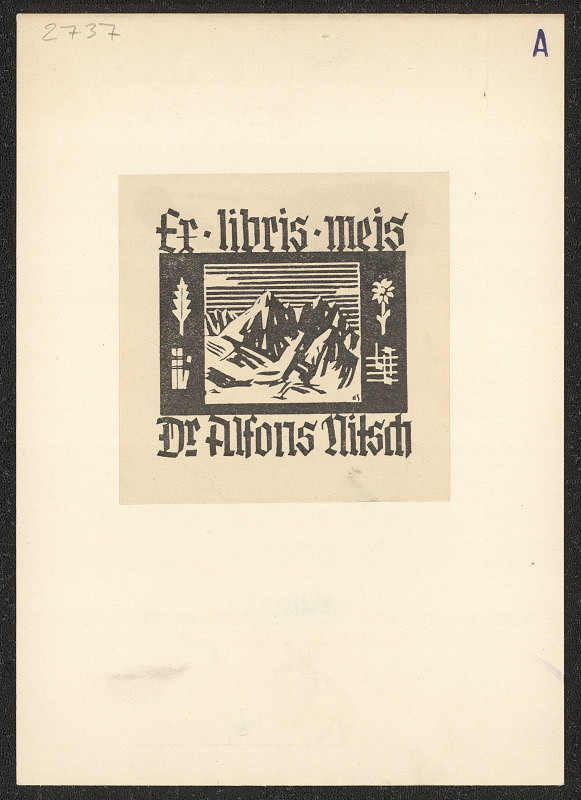 neznámý – Ex libris Meis Dr. Alfons Nitsch 