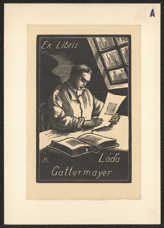 neznámý – Ex libris Láďa Cattermayer 