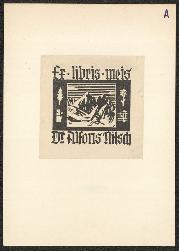 neznámý – Ex libris Meis Dr. Alfons Nitsch 