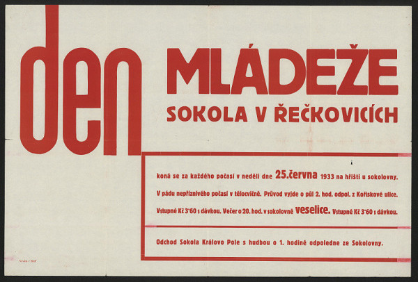 Antonín Jero – Den mládeže Sokola v Řečkovicích 