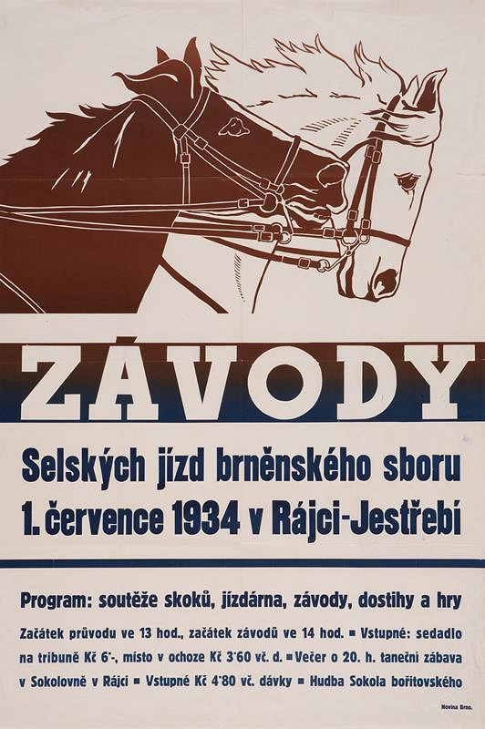 Antonín Jero – Závody selských jízd brněn. sboru v Rájci Jestřebí 