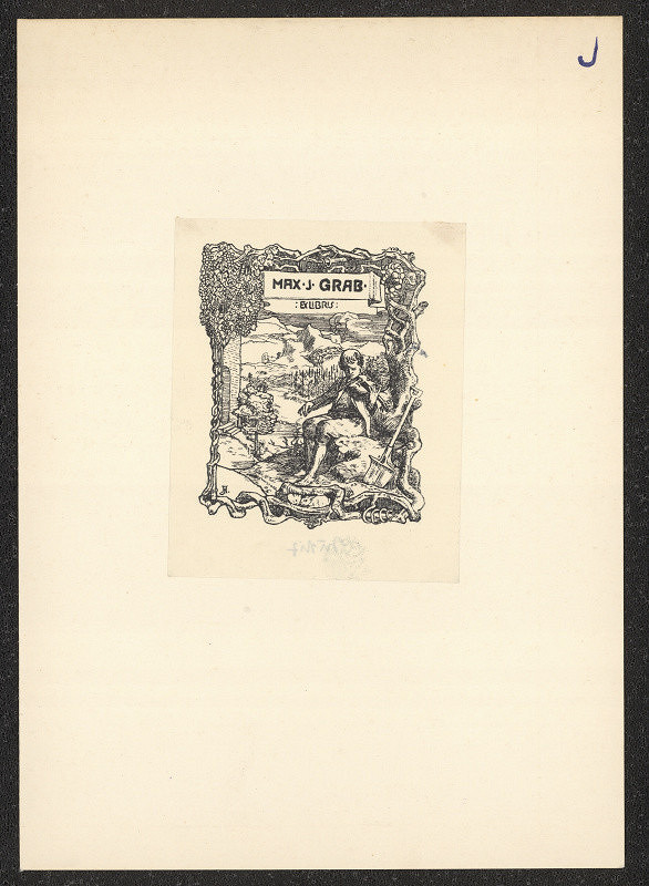 Justir – Ex libris Max J. Grab 