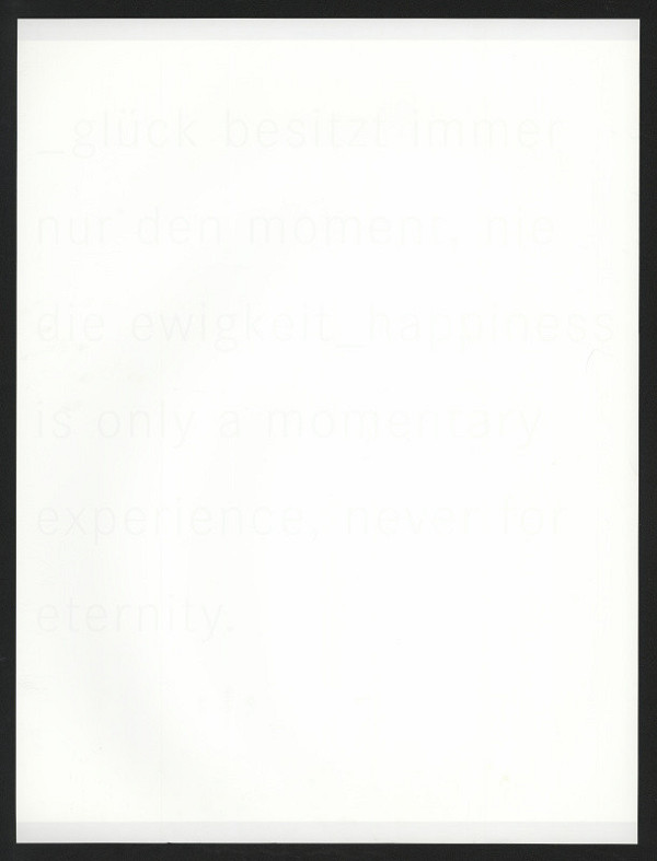 Detlef Behr – Happiness Is Only A Momentary Experience Never For Eternity