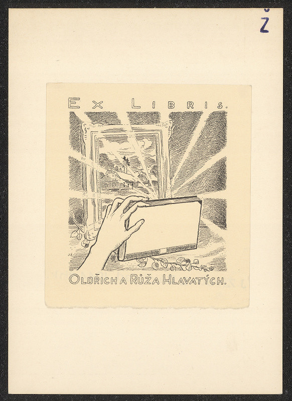 Josef Života – exlibris Olda a Růža Hlavatých 