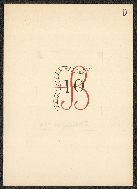 Petr Dillinger – exlibris Ivan a Olga Berkovi 