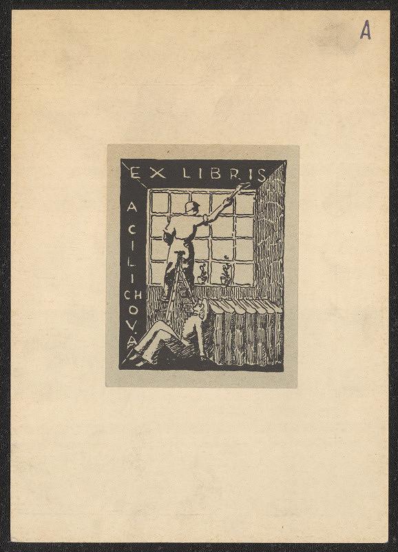 Adolf J. Alex (vl.jm. Adolf Jelínek) – exlibris A. Cilichová 
