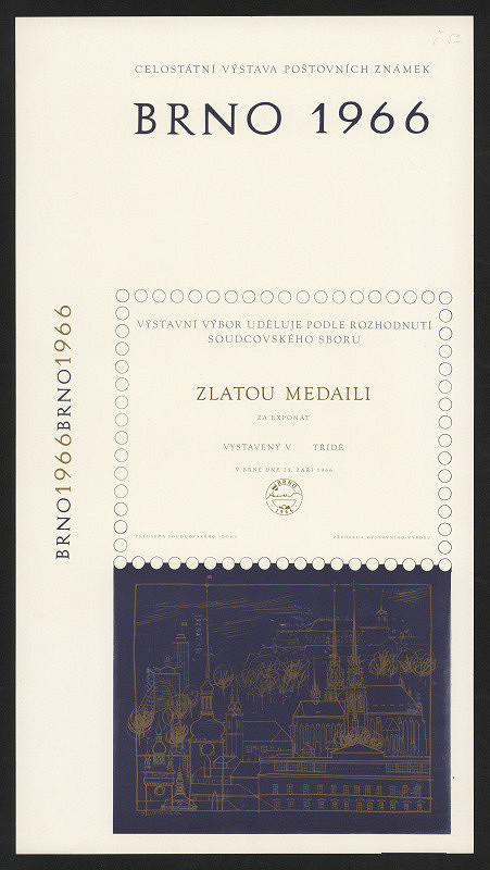 Jarmil Klecker – Zlatá medaile, Celostátní výstava poštovních známek 