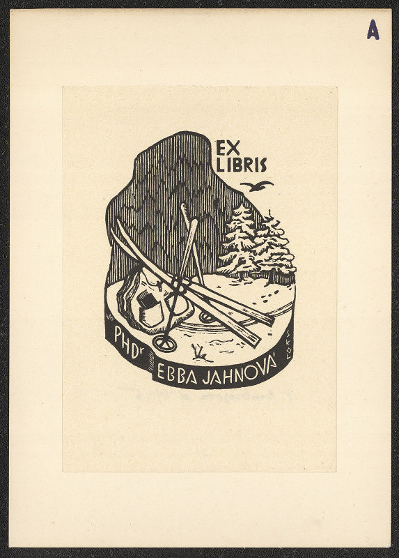 Vlasta J. Ambrožová – Ex libris PHDr. Ebba Jahnová 