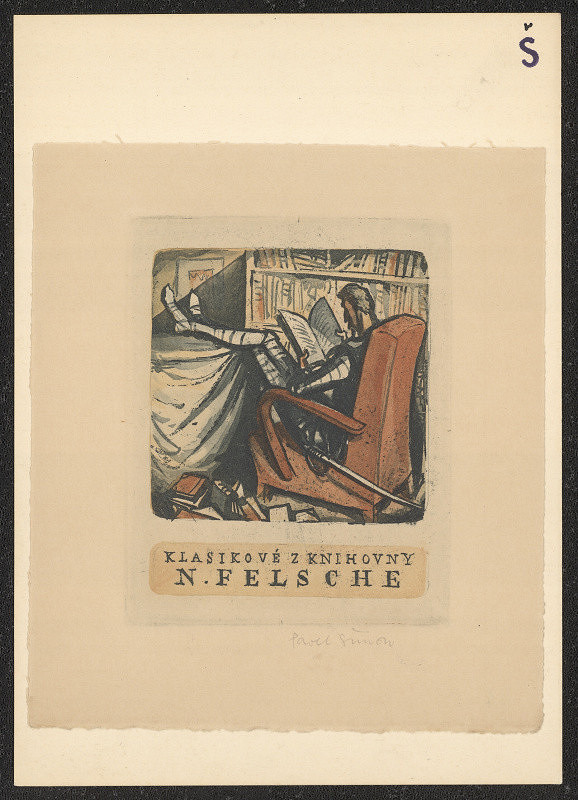 Pavel Šimon – exlibris Klasikové z knihovny N. Felsche 