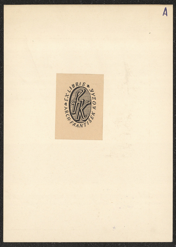 neznámý – exlibris arch. František Kozák 