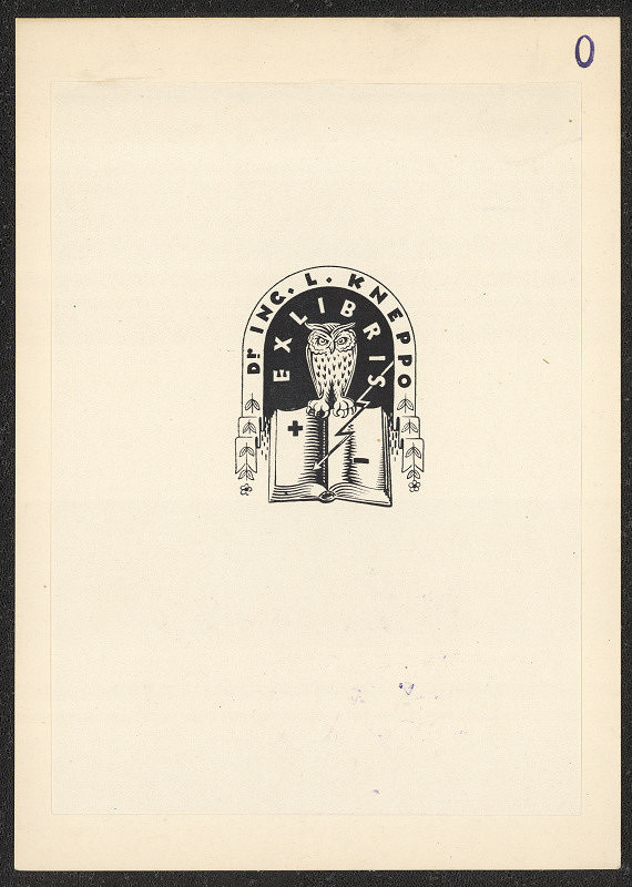 K. Ondrečka – Exlibris Dr. ing. L. Kneppo 