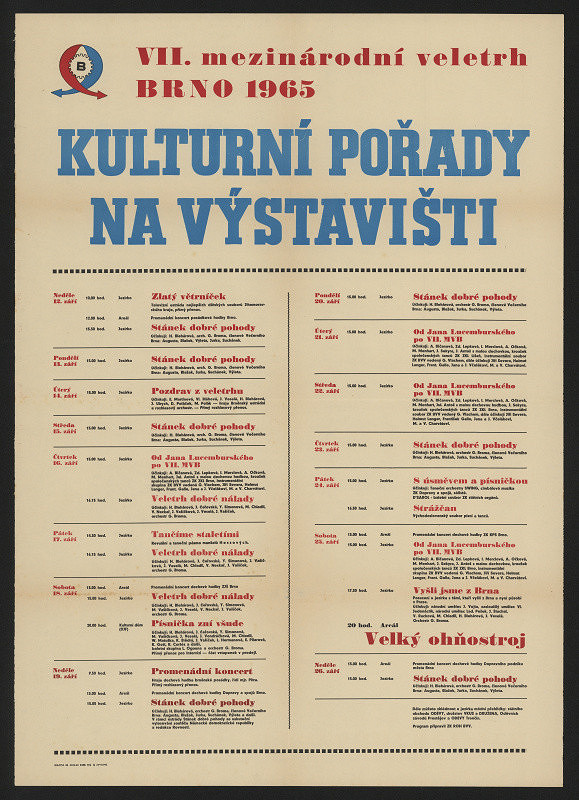 neznámý – Kulturní pořady na Výstavišti 