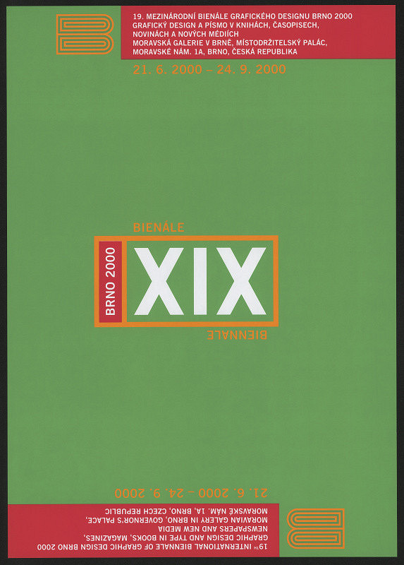 neznámý – XIX. Mezinárodní bienále grafického designu Brno 2000. Grafický design a písmo v knihách, časopisech, novinách a nových médiích