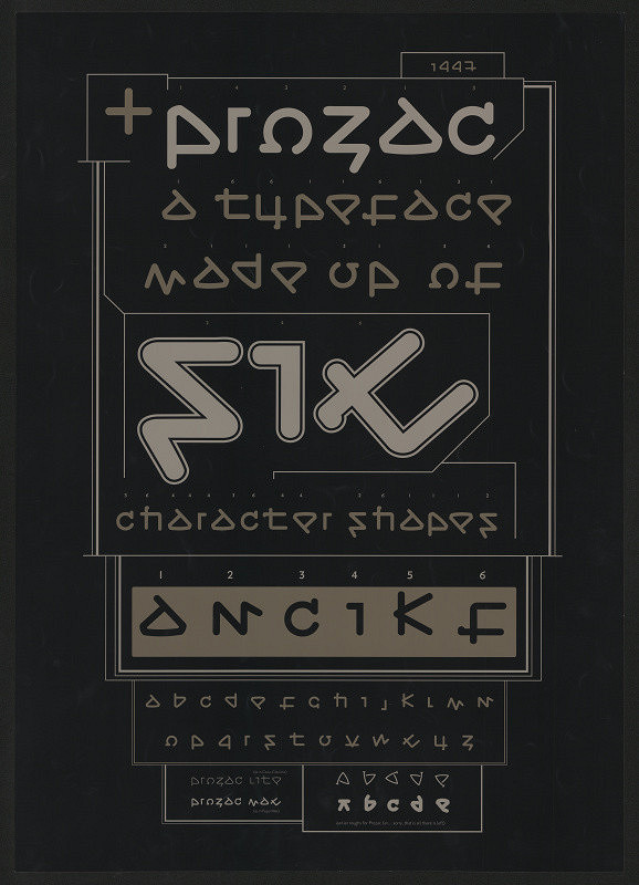 Jonathan Andrew Barnbrook – Prozac - A Typeface Made Up of Six Character Shapes 