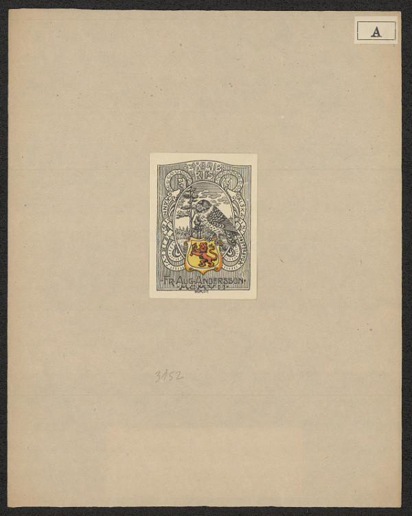 Fredrik August Andersson – Ex libris Fr. Aug. Andersson 