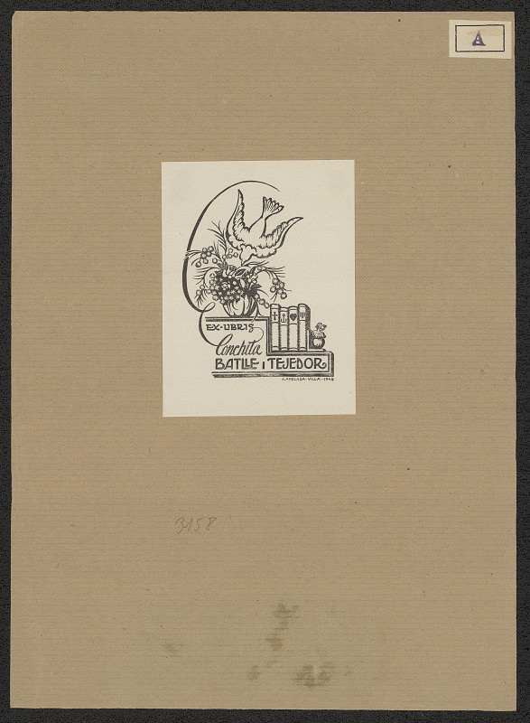 Joan Anglada i Villá – Exlibris Conchila Batlle i Tejedor 