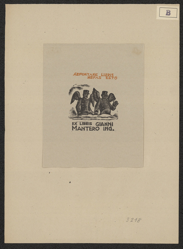 Armando Baldinelli – Exlibris Gianni Mantero Ing. 