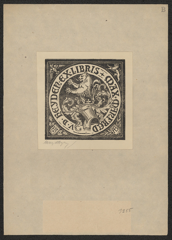 Albert Banska – Ex libris Max Manfred v.d. Heyden 