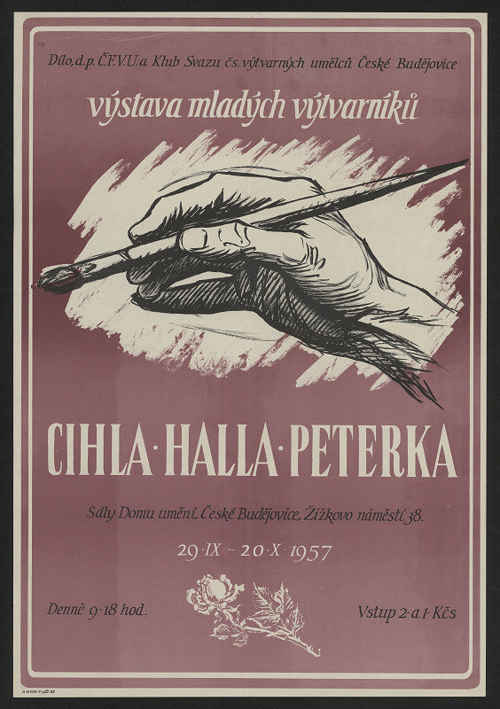 neznámý – Cihla, Halla, Peterka. Výstava mladých výtvarníků 