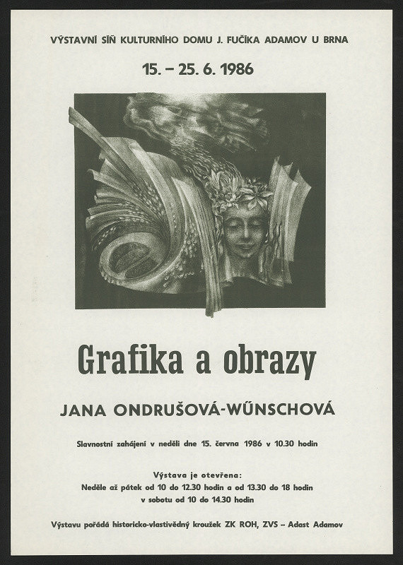 neznámý – Grafika a obrazy. Jana Ondrušová-Wünschová 