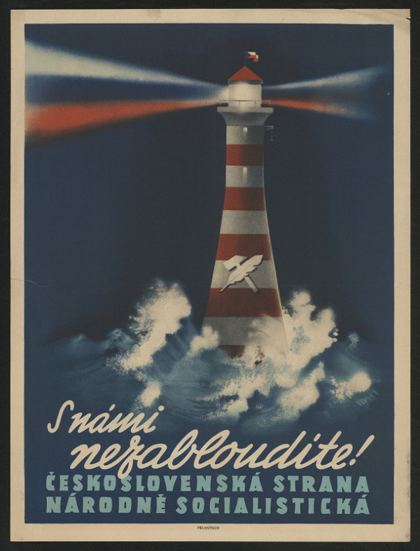 neznámý – S námi nezabloudíte! Československá strana národně socialistická 