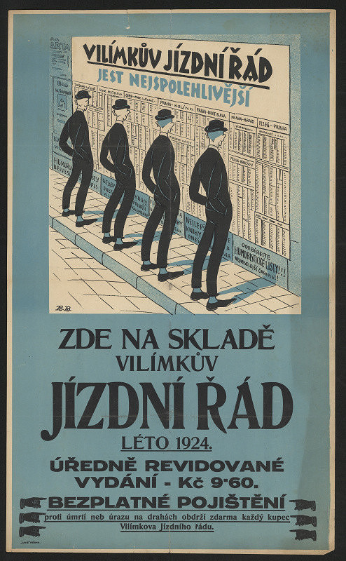 signatura B. B. – Vilímkův jízdní řád jest nejspolihlevější 