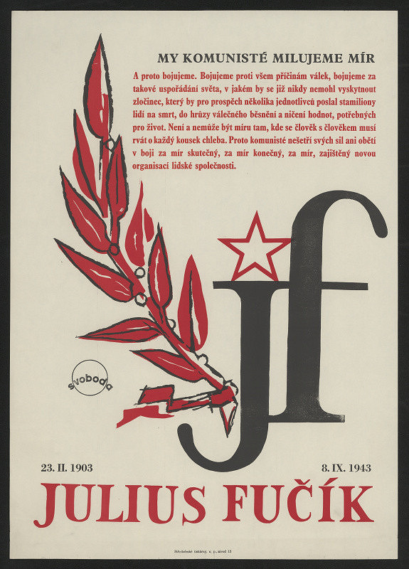 neznámý – My komunisté milujeme mír. Julius Fučík 