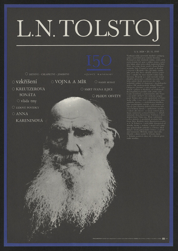 Olga Stárková – L.N. Tolstoj, 150. výročí narození 