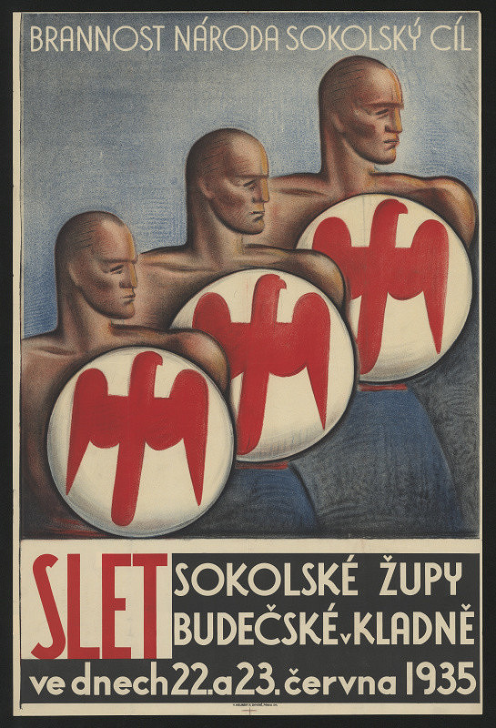 neznámý – Slet sokolské župy Budečské v Kladně. Brannost národa sokolský cíl 