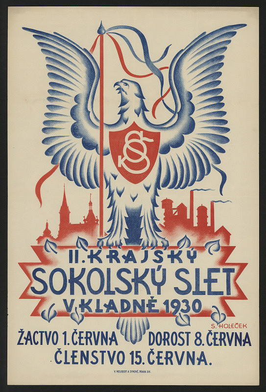 S. Holeček – II. krajský sokolský slet v Kladně 1930 