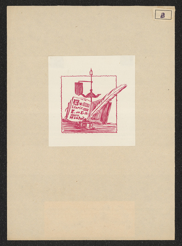 Josep (José) Benseny Pinol – Ex libris Montaňa, E. K. 