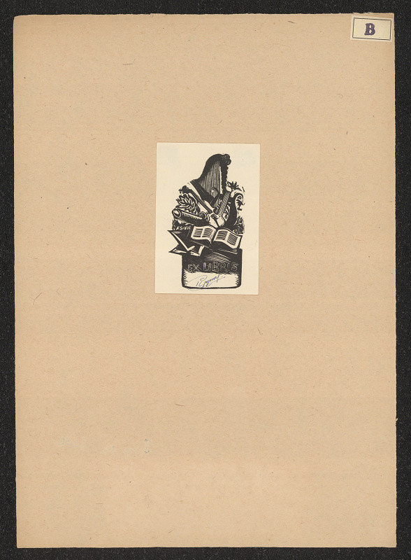 Jul. v. der Berg – exlibris univerzální 