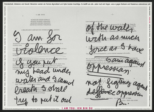 Ben Vautier – I am you. Ich bin du 