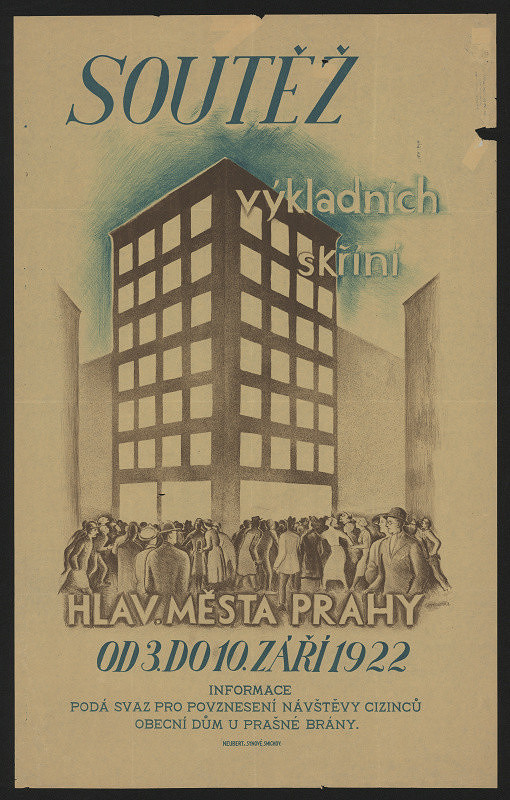 Otakar Mrkvička – Soutěž výkladních skříní, Praha 1922 