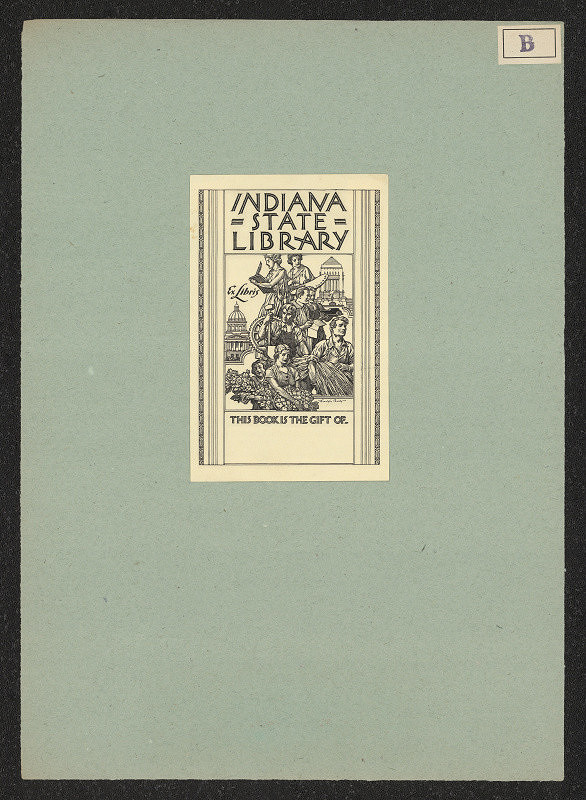 Franklin Booth – Ex libris Indiana State Library 