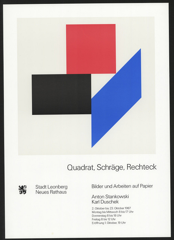 Atelier Stankowski – Quadrat Schäge, Rechteck Anton Stankowski, Karl Duschek 
