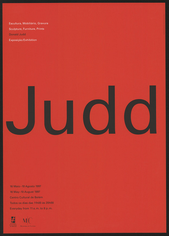 Atelier Stankowski – Donald Judd - Centro Cultural de Belém 