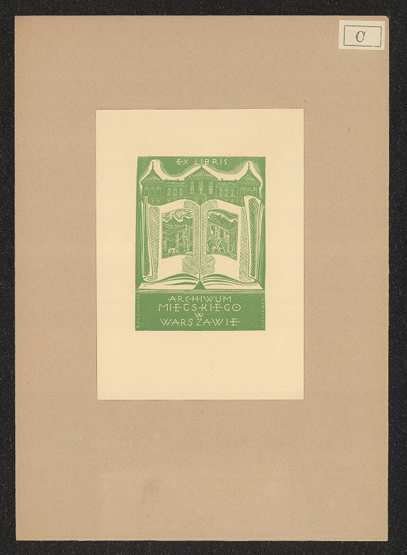 Tadeusz Cieślewski/1870 – Exlibris Archiwum Mietskiego w Warszawie 