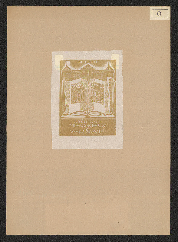 Tadeusz Cieślewski/1870 – Exlibris Archiwum Mietskiego w Warszawie 