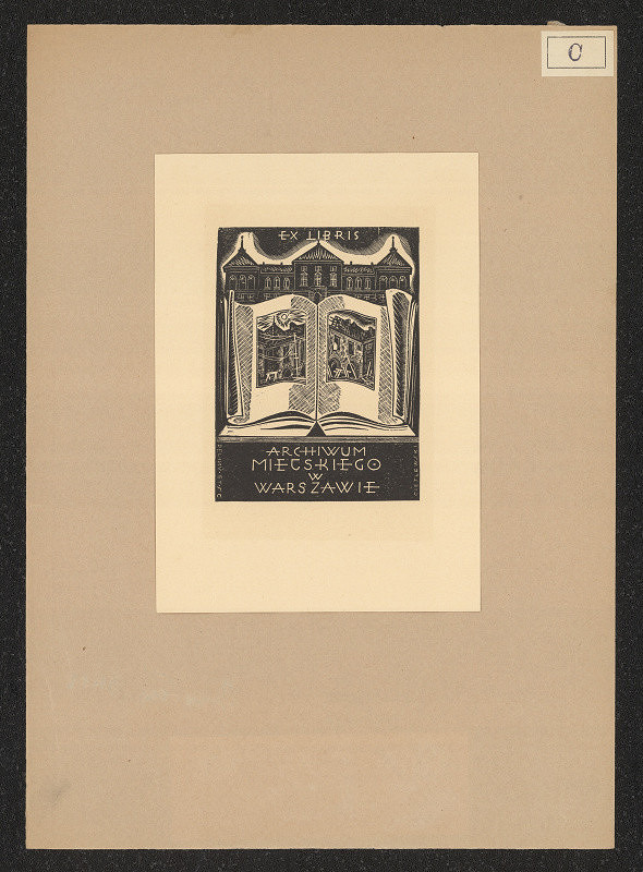 Tadeusz Cieślewski/1870 – Exlibris Archiwum Mietskiego w Warszawie 