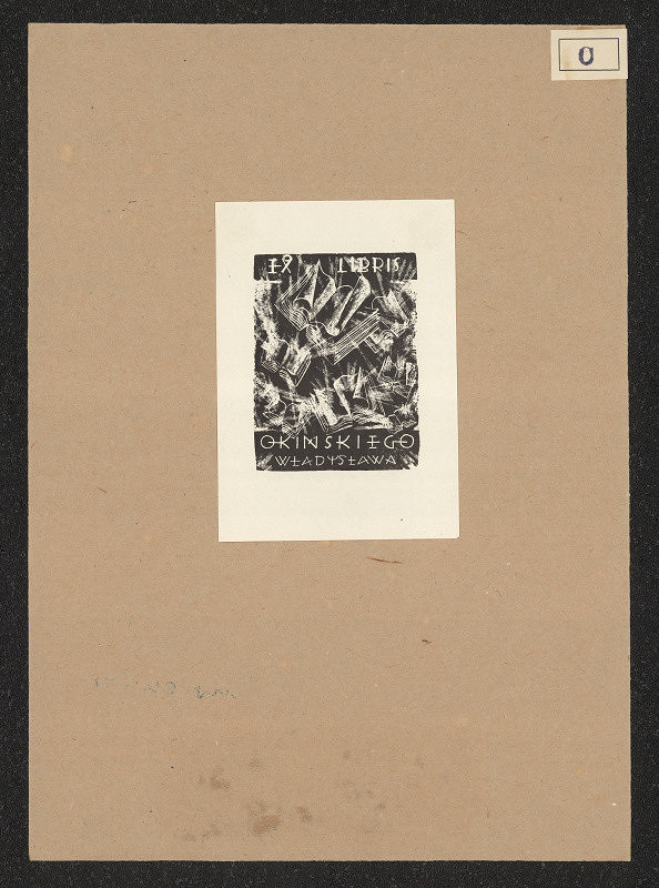 Tadeusz Cieślewski/1870 – Exlibris Okinskiego Wladyslawa 