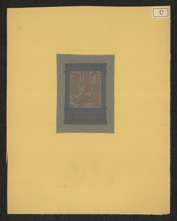 Károly Csányi – Exlibris  Ambrozy Augustini 