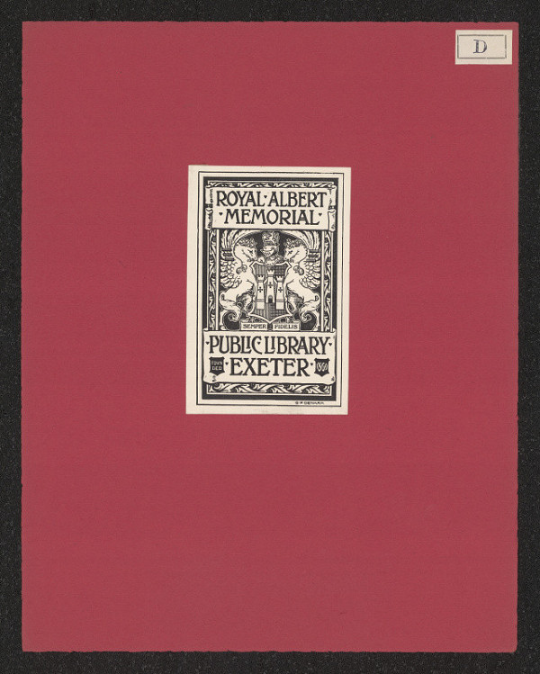 G. P. Denham – Ex libris Royal Albert Memorial Public Library Exeter 