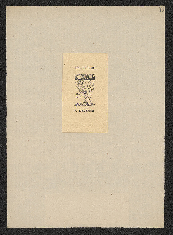 F. Deverini – Exlibris F. Deverini 